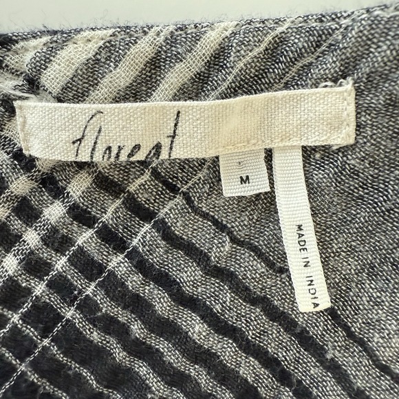 Anthropologie Plaid Embroidered Tunic Top Womens Medium Boho Western Rustic - Picture 9 of 13